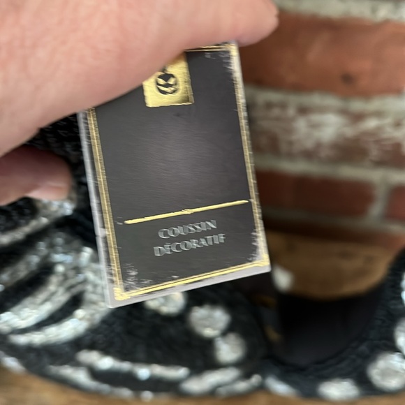 Spooky nights cat beaded pillow NWT Sparkly cat pumpkin by Bella Lux I must have - Picture 3 of 10